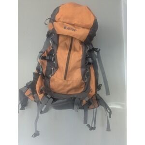 Hi-Tec Toga 65 Hiking Backpack 65L Internal Frame Orange Gray Airway Pack